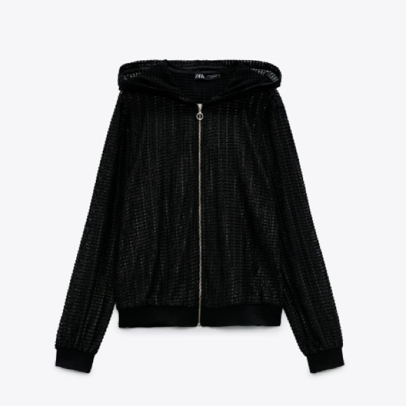 Hooded Bomber Jacket Size XS NWT - Picture 4 of 6